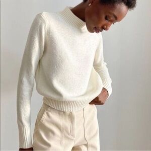 Wilfred Cream Chenille Turtleneck Sweater Size S